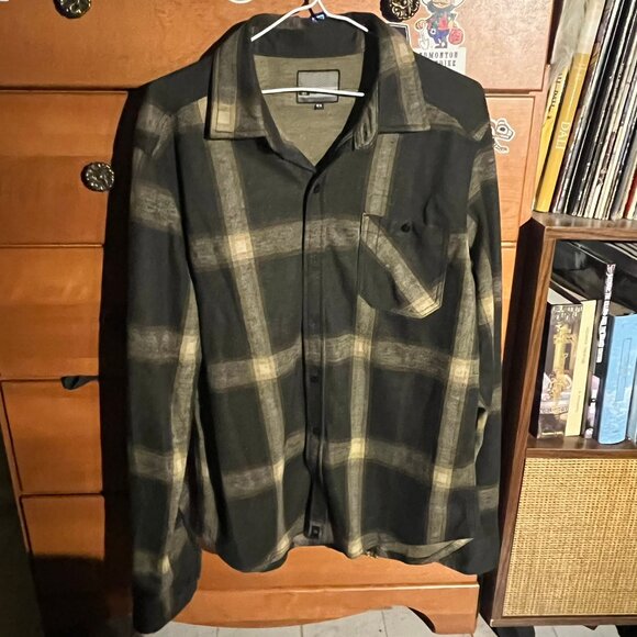 Burnside Brushed Plaid Flannel – Black/Olive - Picture 2 of 4